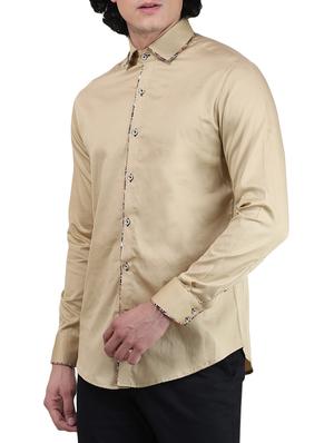 beige cotton casual shirt - 13607496 - Standard Image - 2