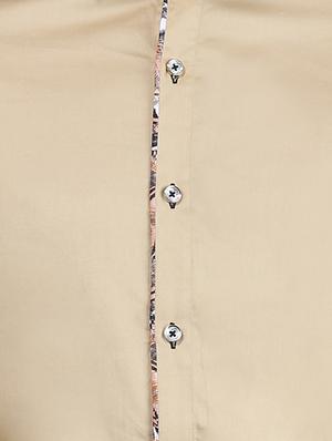 beige cotton casual shirt - 13607496 - Standard Image - 4