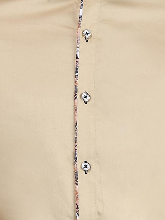 beige cotton casual shirt - 13607496 - Zoom Image - 4