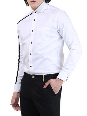 white taped formal shirt - 13607499 - Standard Image - 2