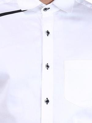 white taped formal shirt - 13607499 - Standard Image - 4