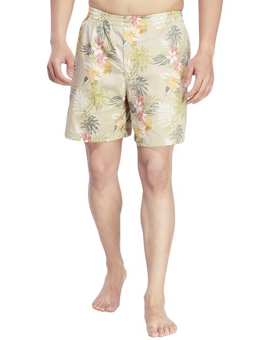 beige floral print boxer - 13648585 - Very Small Image - 1
