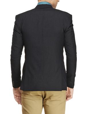 blue polyester formal blazer - 13648829 - Standard Image - 3