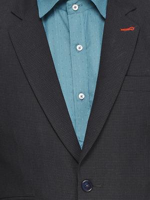 blue polyester formal blazer - 13648829 - Standard Image - 4