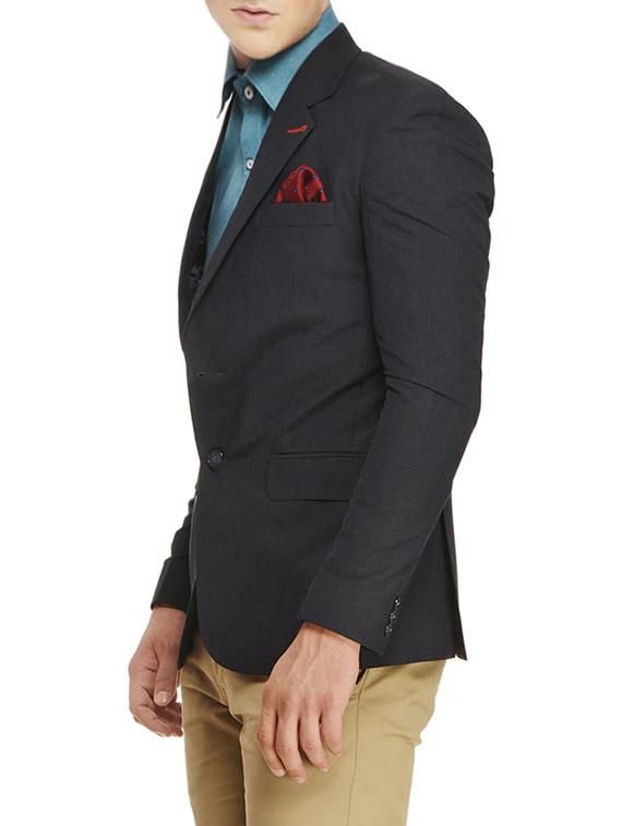 blue polyester formal blazer - 13648829 - Zoom Image - 2