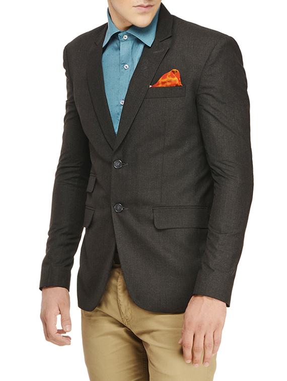 grey polyester formal blazer - 13648831 - Zoom Image - 2