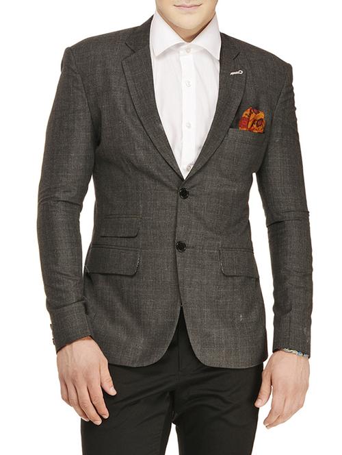 grey polyester formal blazer - 13648857 - Standard Image - 1