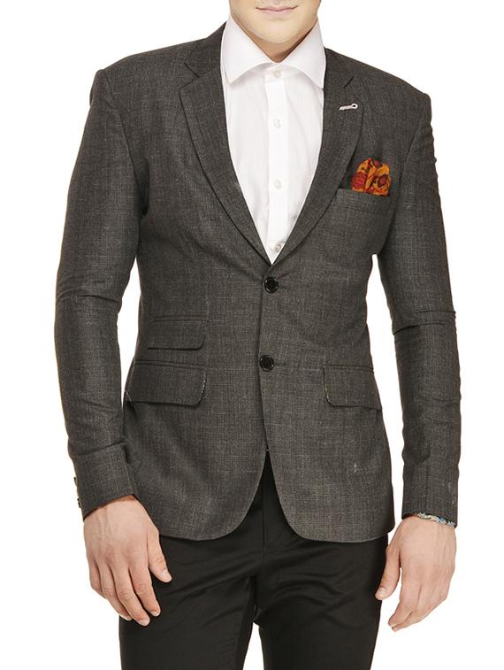 grey polyester formal blazer - 13648857 - Zoom Image - 1