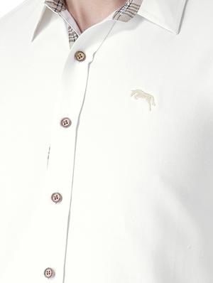 white cotton casual shirt - 13650107 - Standard Image - 4