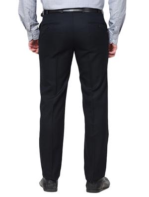 blue cotton blend flat front formal trouser - 13650153 - Standard Image - 3