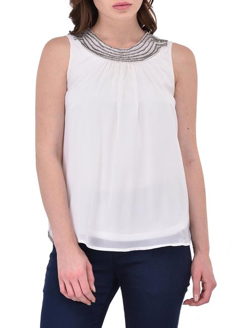 women's straight round neck top - 13650271 -  Standard Image - 0