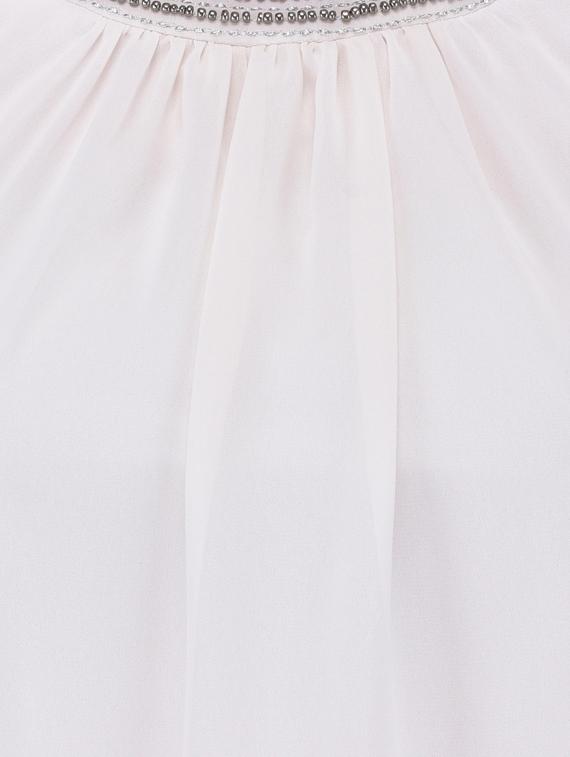 solid white georgette top - 13650271 - Zoom Image - 4