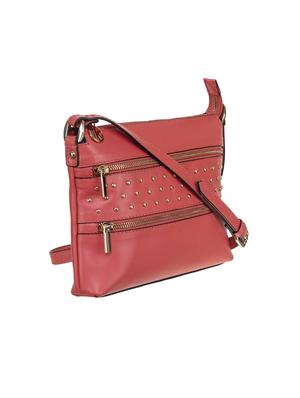 pink leather regular sling bag - 13656924 - Standard Image - 4