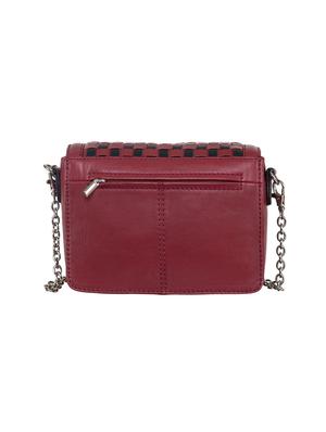 red leather weaved structured sling bag - 13656925 - Standard Image - 2
