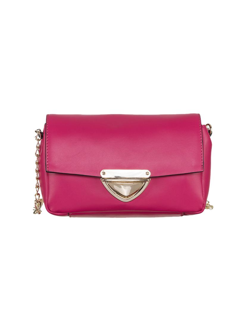 pink leather structured sling bag - 13656927 - Zoom Image - 1