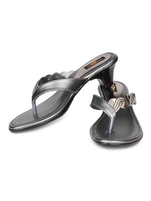 grey leatherette toe separator sandals - 13660811 - Standard Image - 2