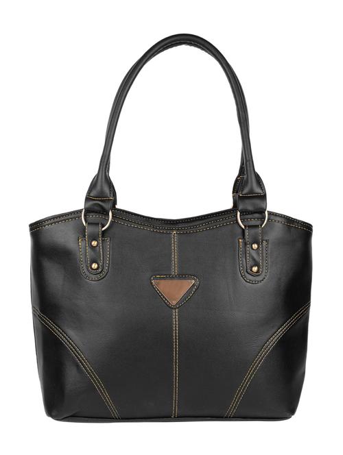 black leatherette regular handbag - 13661790 - Standard Image - 1