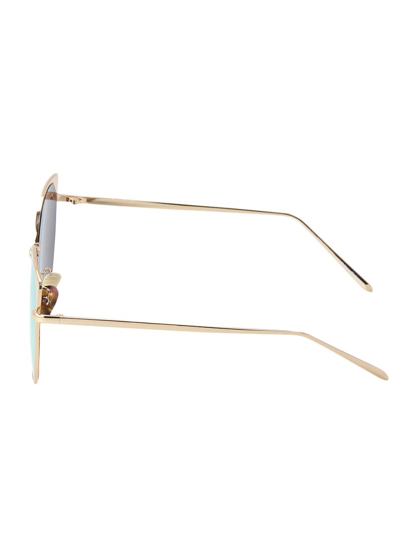 golden full rim rose reflector uv protected sunglasses - 13665707 - Zoom Image - 3