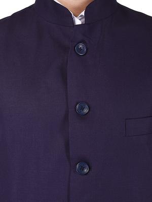 purple cotton nehru jacket - 13665864 - Standard Image - 5