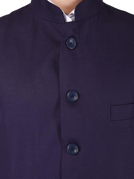 purple cotton nehru jacket - 13665864 - Zoom Image - 5