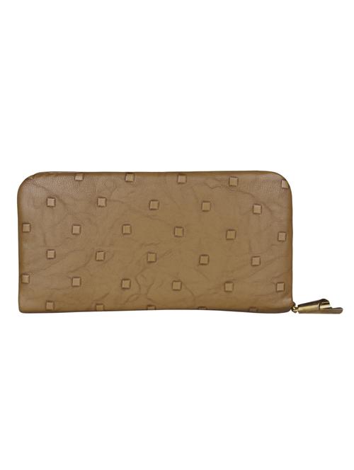 brown leatherette regular clutch - 13665975 - Standard Image - 1