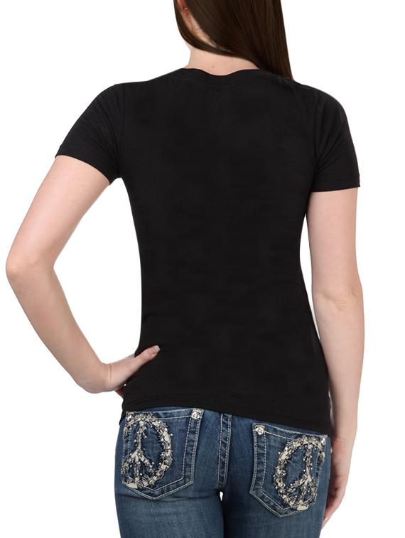 black cotton regular tee - 13667046 - Zoom Image - 2