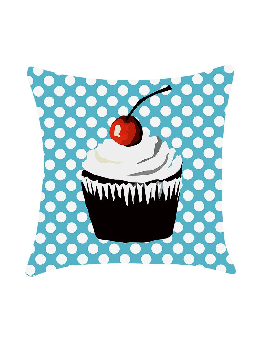 digitally printed cushion cover with ice-cream and dots design - 13667870 - Zoom Image - 1