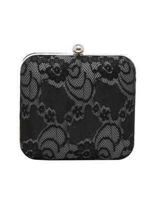 black faux silk box clutch - 13671965 - Standard Image - 2
