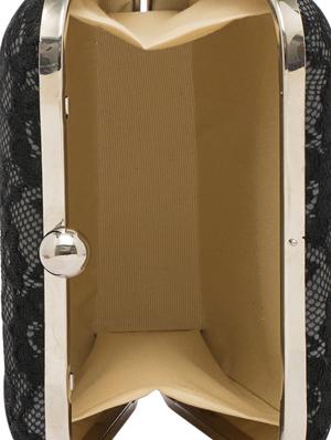 black faux silk box clutch - 13671965 - Standard Image - 3