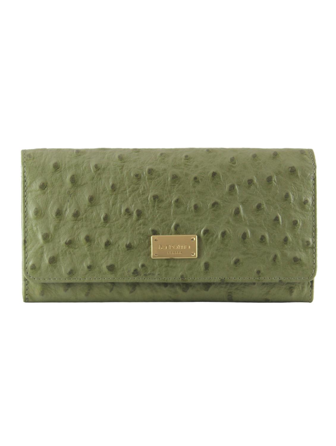 green leather regular clutch - 13671974 - Zoom Image - 1