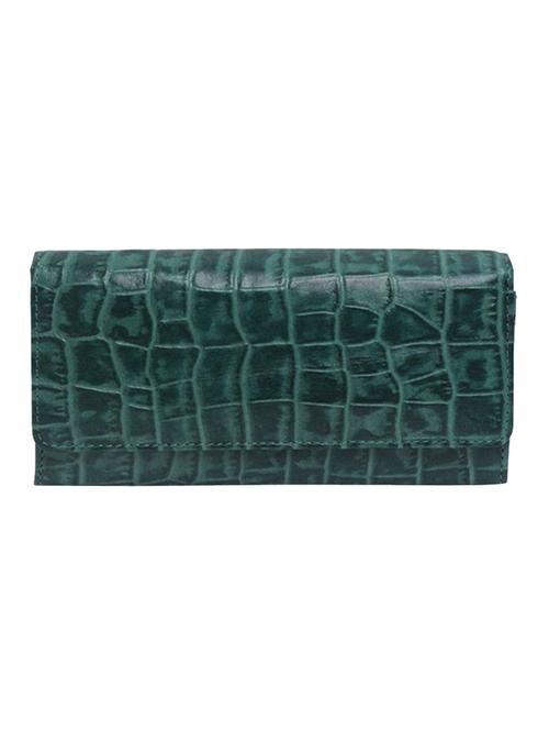green leather regular clutch - 13672089 - Standard Image - 1