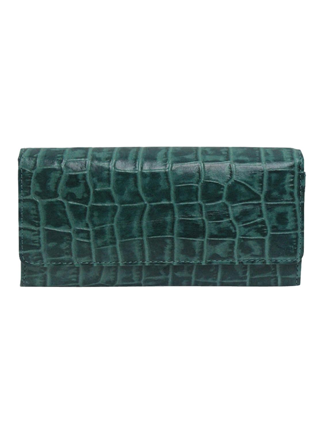 green leather regular clutch - 13672089 - Zoom Image - 1