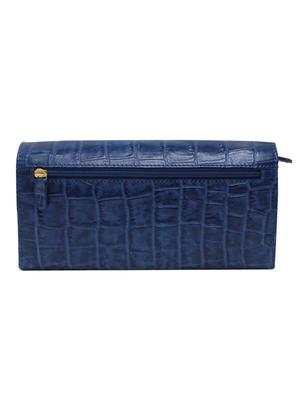 blue leather regular clutch - 13672090 - Standard Image - 2