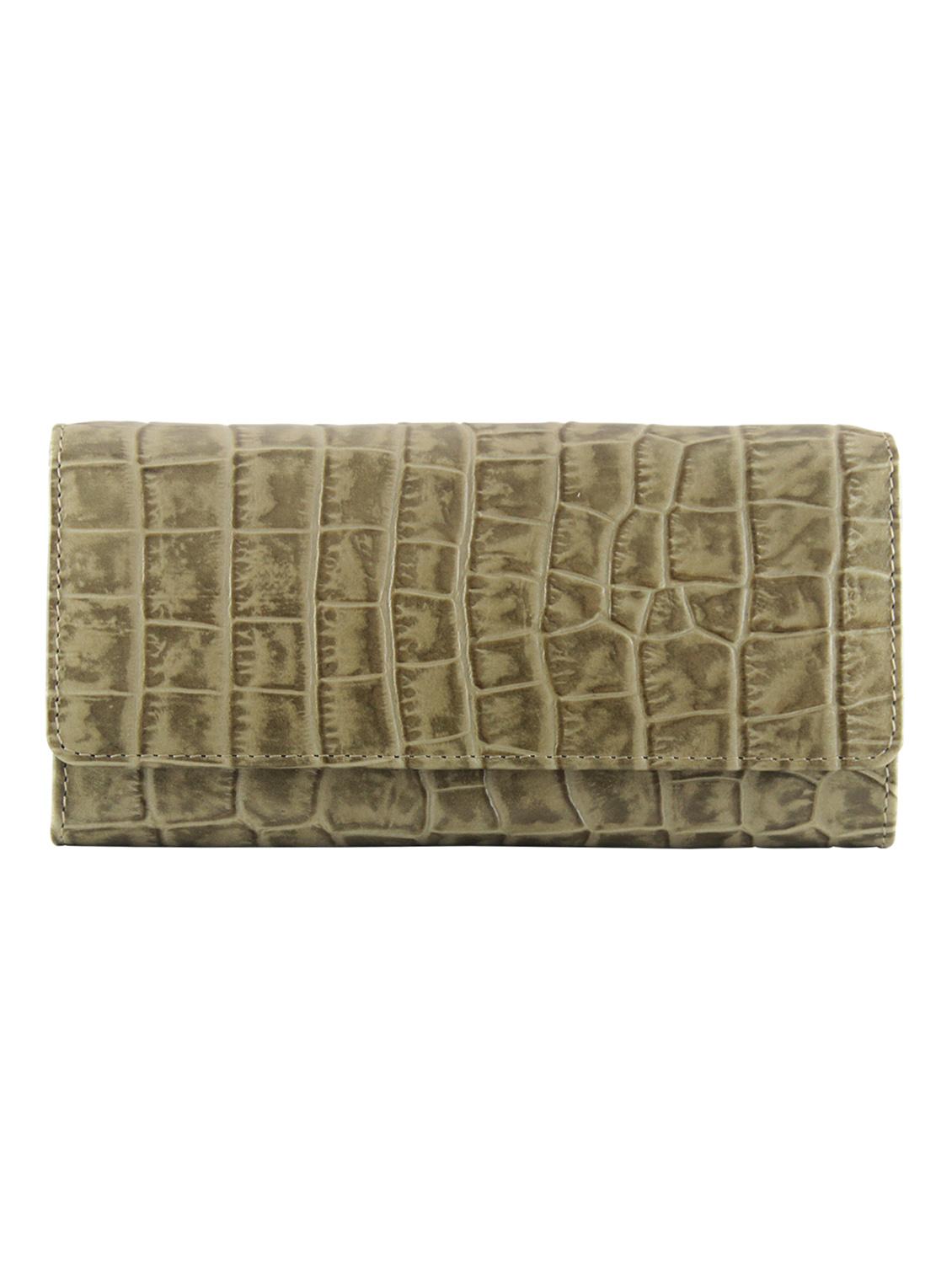 beige leather regular clutch - 13672245 - Zoom Image - 1