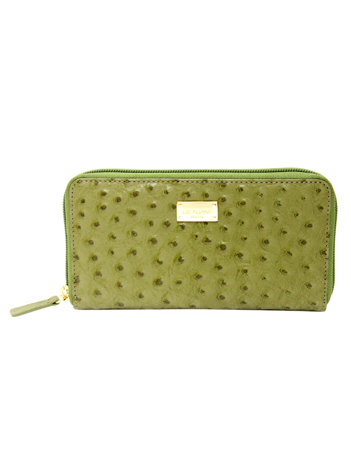 green leather regular clutch - 13672277 - Zoom Image - 1
