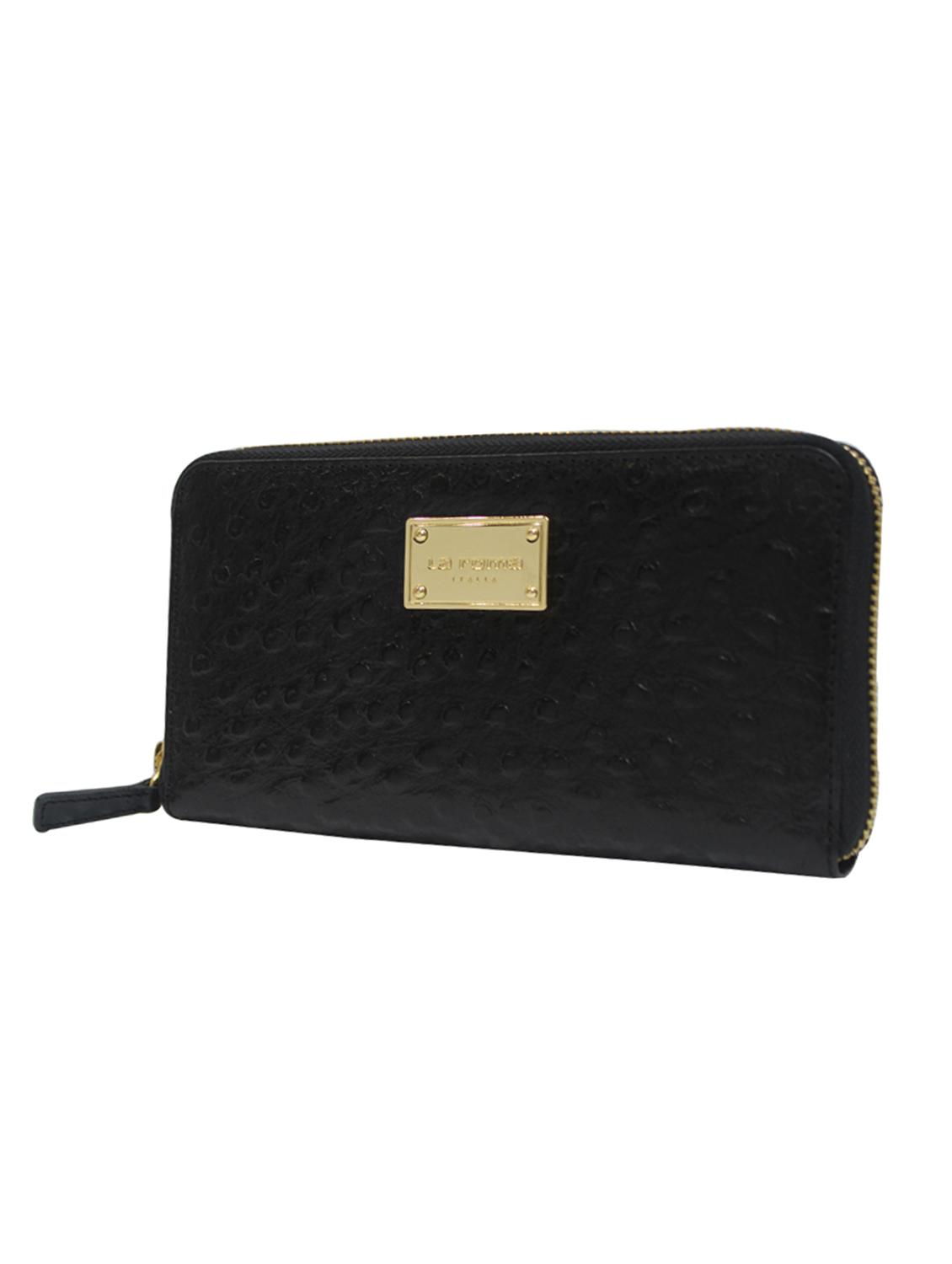 black leather regular clutch - 13672433 - Zoom Image - 4