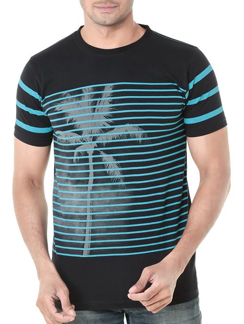 black printed cotton t-shirt - 13675514 - Standard Image - 1