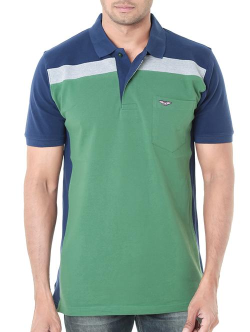 green cotton pocket t-shirt - 13675534 - Standard Image - 1