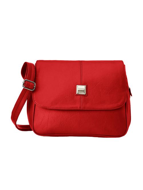 red leatherette regular sling bag - 13675853 - Standard Image - 1