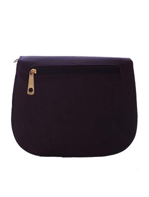 purple leatherette messenger sling bag - 13675873 - Standard Image - 2