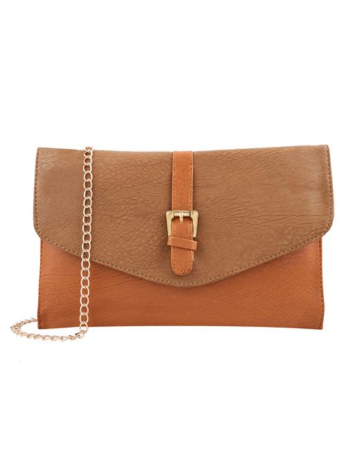 Brown leatherette regular sling bag - 13675883 - Standard Image - 1