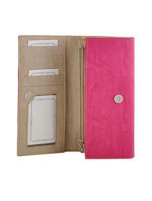 pink leatherette regular clutch - 13681971 - Standard Image - 3
