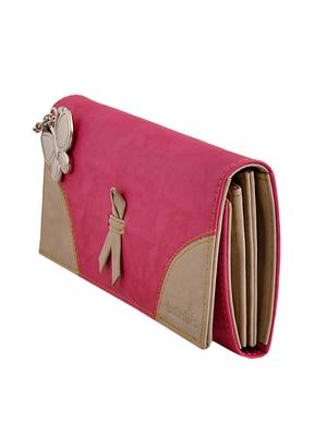 pink leatherette regular clutch - 13681971 - Standard Image - 4