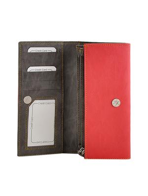 red leatherette regular clutch - 13681972 - Standard Image - 3
