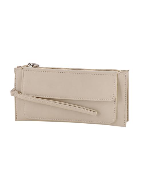 cream leatherette regular clutch - 13682015 - Standard Image - 1