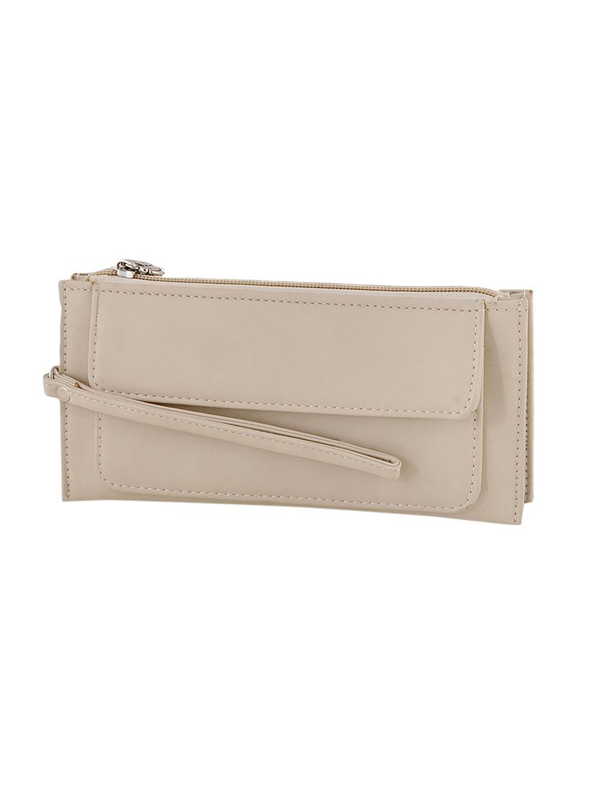 cream leatherette regular clutch - 13682015 - Zoom Image - 1