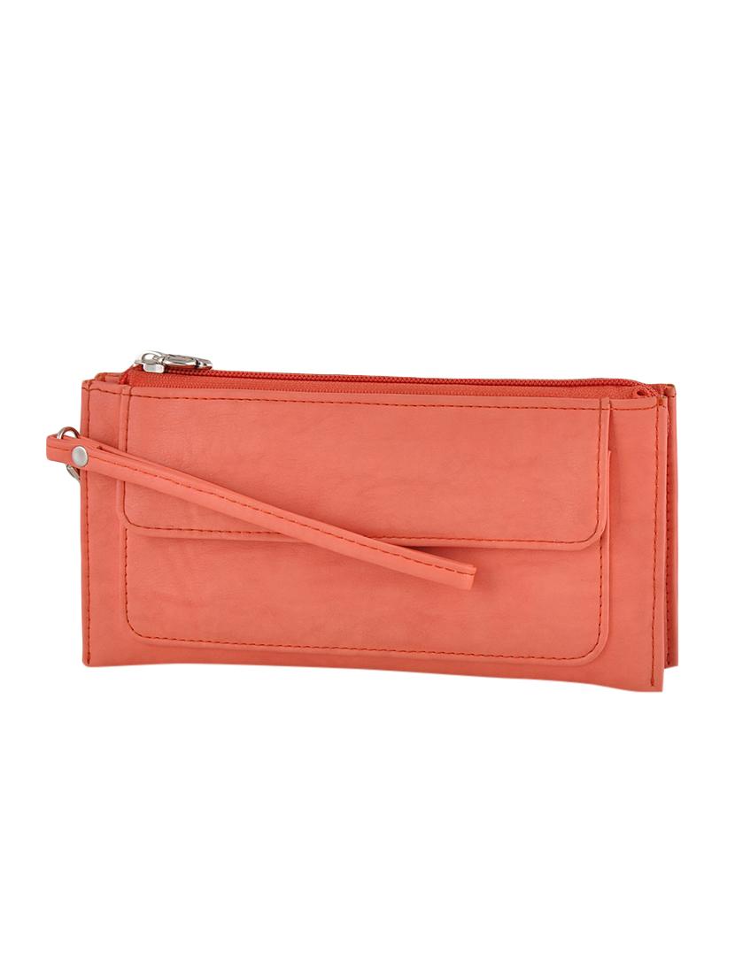 pink leatherette regular clutch - 13682016 - Zoom Image - 1