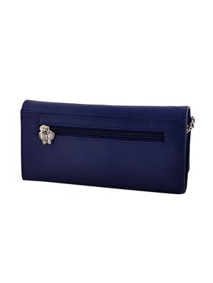blue leatherette regular clutch - 13682033 - Standard Image - 2