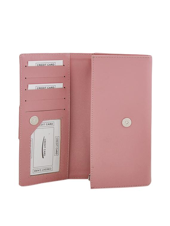 pink leatherette regular clutch - 13682073 - Zoom Image - 3