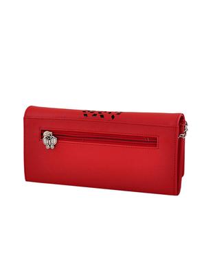 red leatherette regular clutch - 13682078 - Standard Image - 2